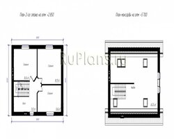 Проект двухэтажного дома с мансардой Rg3864-9