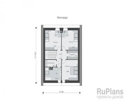 Дом с мансардой и террасой Rg5127-9